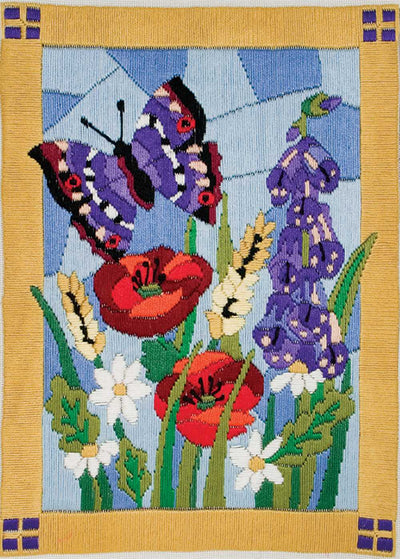 Stained Glass Butterfly Long Stitch Kit - Anchor