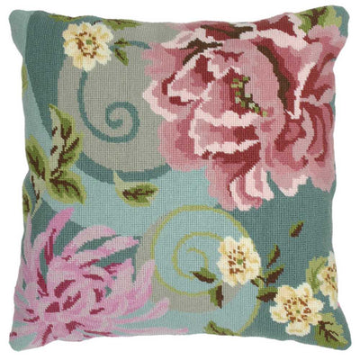 Floral Swirl in Green Cushion Tapestry Kit - Anchor