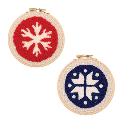Nordic Snowflakes Punch Needle Kit - Anchor