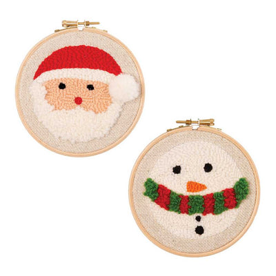 Santa & Snowman Punch Needle Kit - Anchor