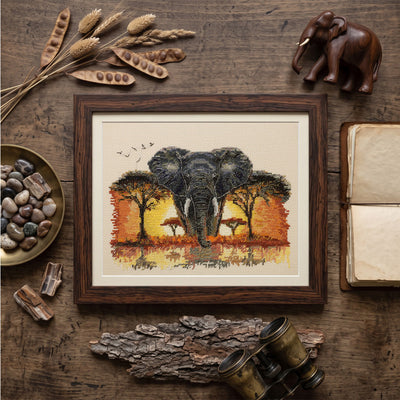 Master of the Savannah Cross Stitch Kit ~ Abris Art