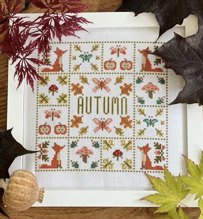 Autumn Boxes Cross Stitch Kit Historical Sampler Co