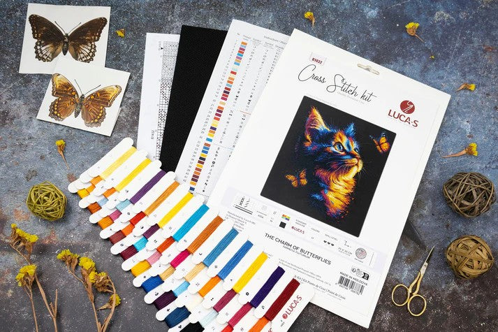 The Charm of Butterflies Cross Stitch Kit ~ Luca S