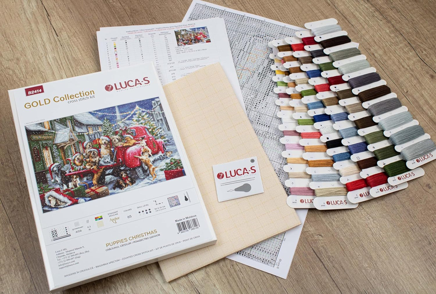 Puppies Christmas Cross Stitch Kit ~ Luca S