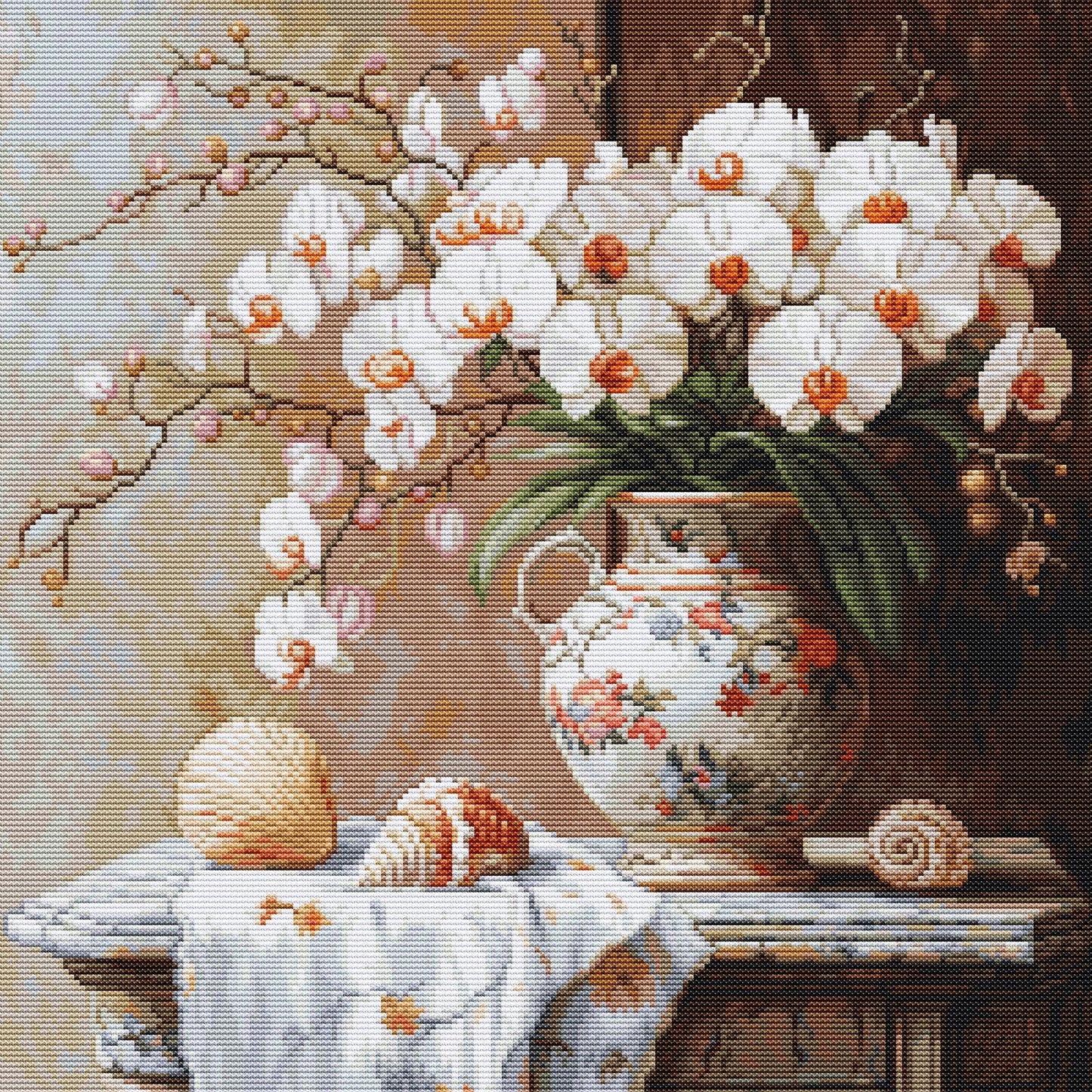 The Elegance of the Orchid Cross Stitch Kit ~ Luca S GOLD