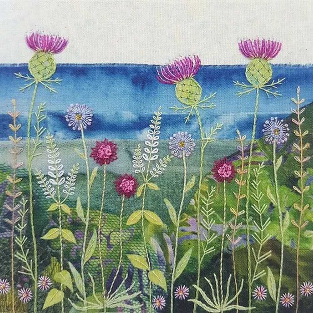 Beaks and Bobbins Cornish Coast Textile Art Embroidery  Kit