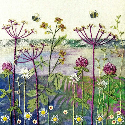 Beaks and Bobbins Clover Meadow Textile Art Embroidery Kit