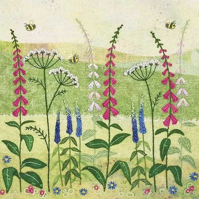 Beaks and Bobbins Foxgloves Textile Art Embroidery Kit