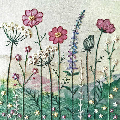 Beaks and Bobbins Summer Hedgerow Textile Art Embroidery Kit
