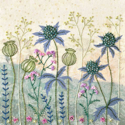 Beaks and Bobbins Sea Hollies Textile Art Embroidery Kit