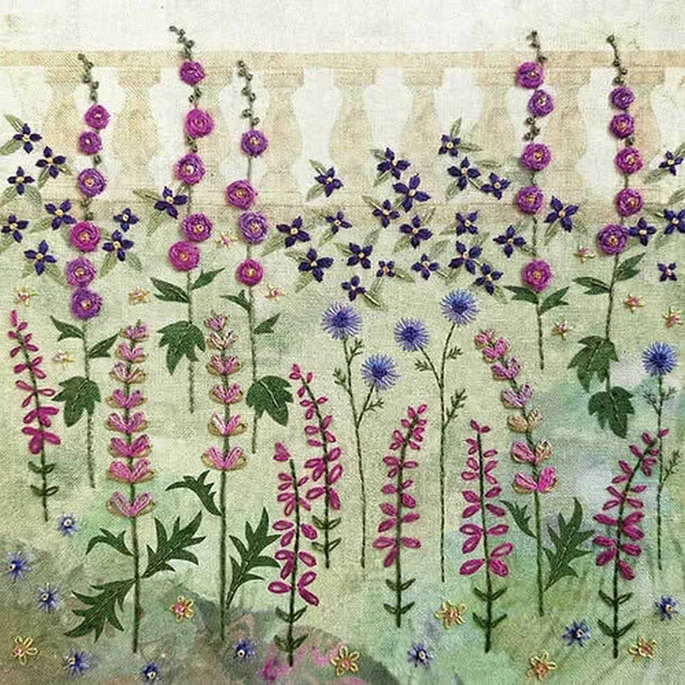 Beaks and Bobbins Terrace Border Textile Art Embroidery  Kit