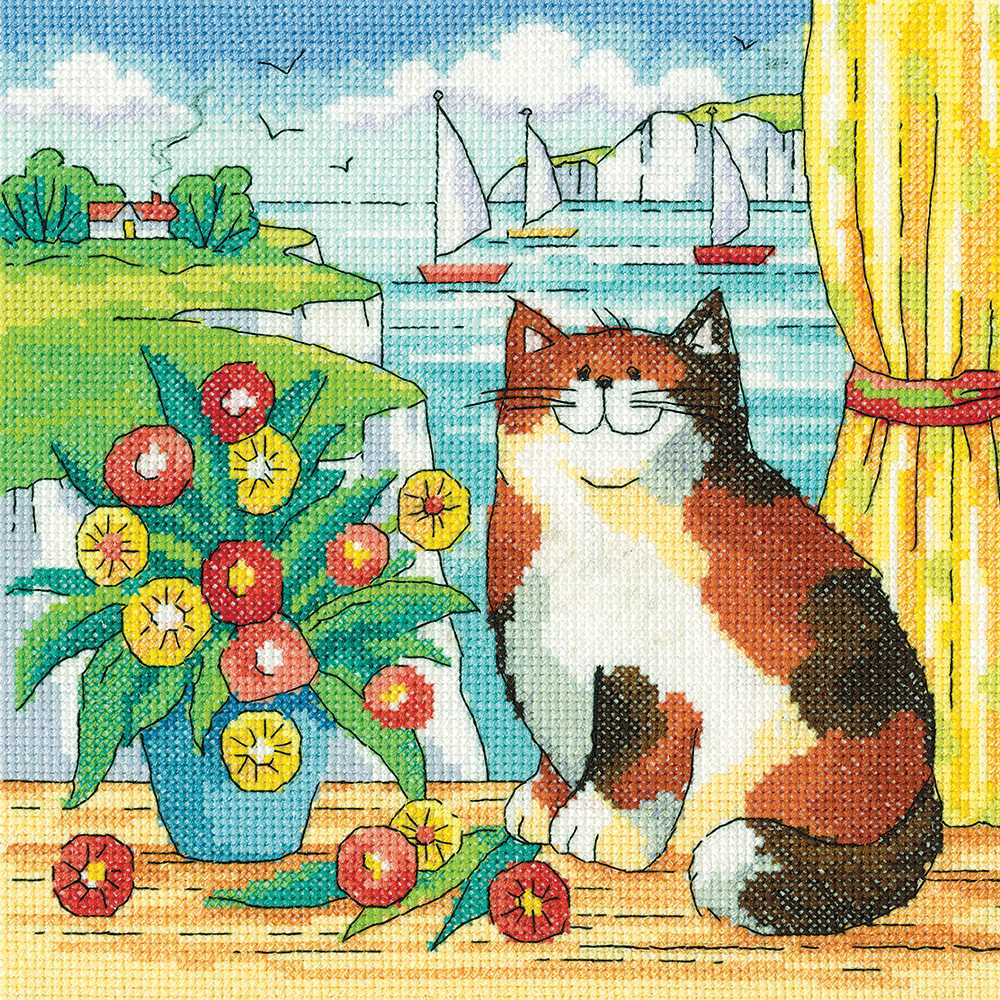 Coastal View Cross Stitch Kit Heritage Crafts