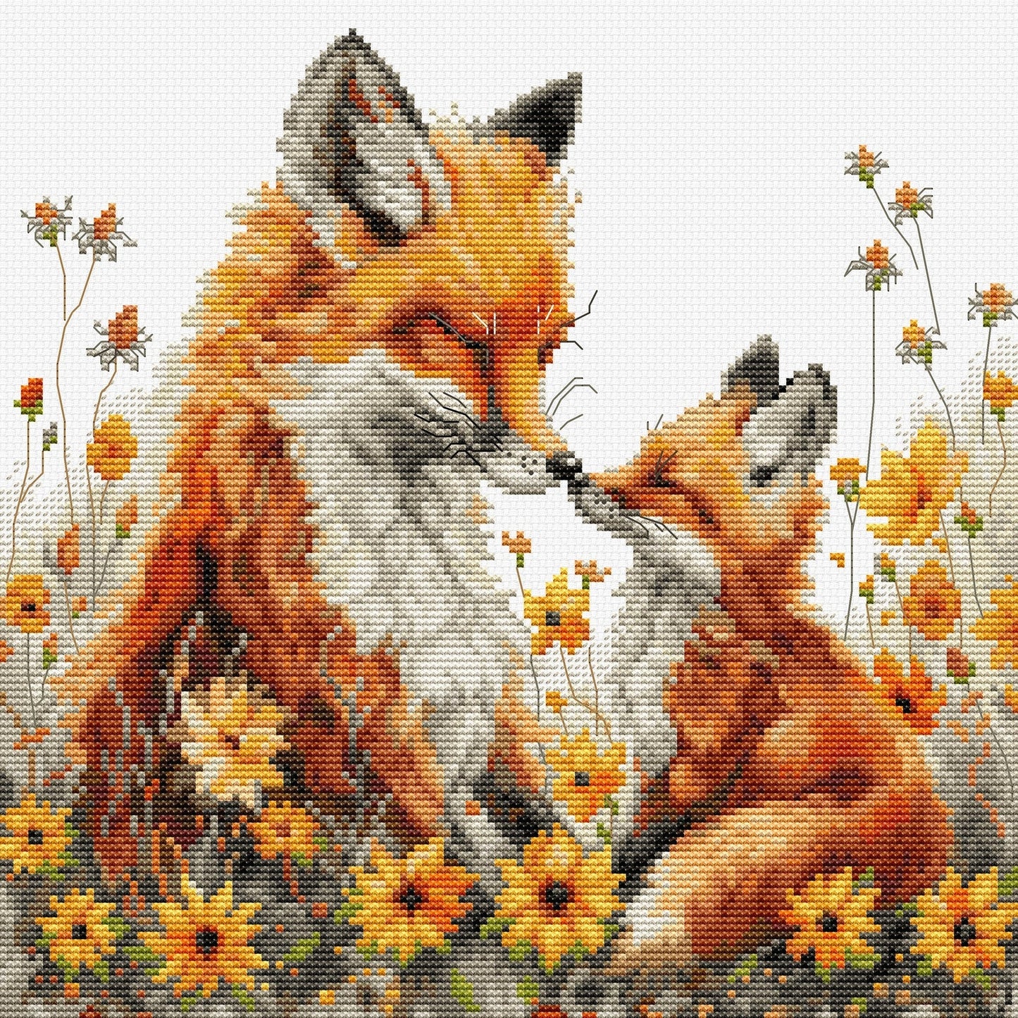 Tenderness Foxes Cross Stitch Kit - Luca S