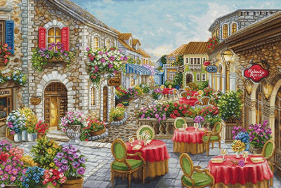 Fiori Caffes Cross Stitch Kit ~ Luca S GOLD