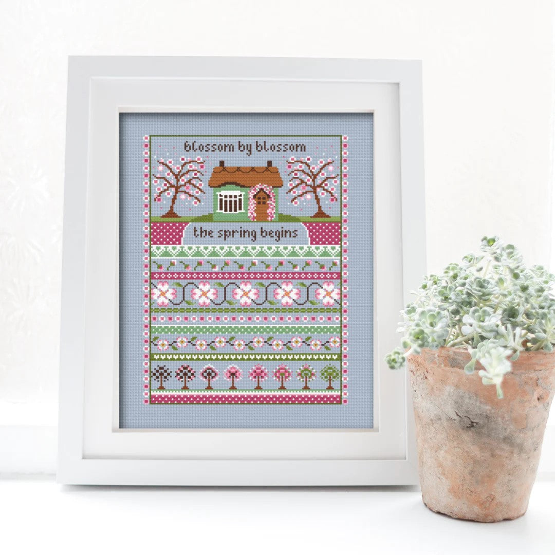 Little Dove Designs Cross Stitch Kit - Blossom Cottage