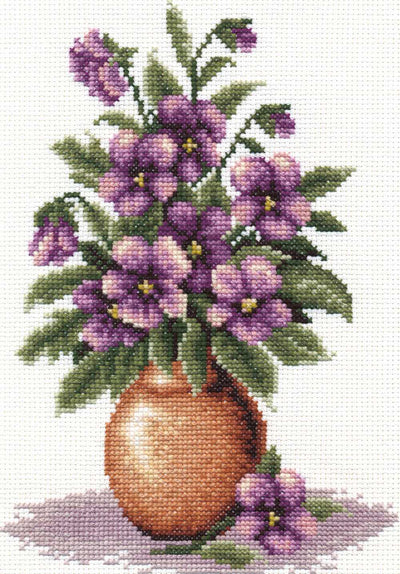 Pansy Bunch Cross Stitch Kit ~ PANNA