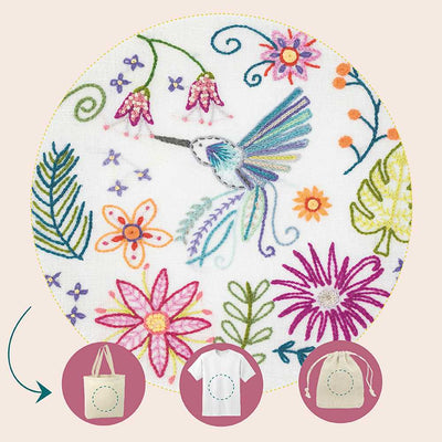 Zachary Hummingbird- Easy Customise Embroidery Kit ~ Un Chat Dans L'Aiguille