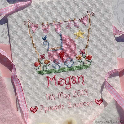 Nia Cross Stitch - New Baby Girl Cross Stitch Kit