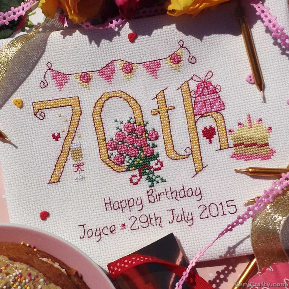 Nia Cross Stitch - 70th Birthday Cross Stitch Kit