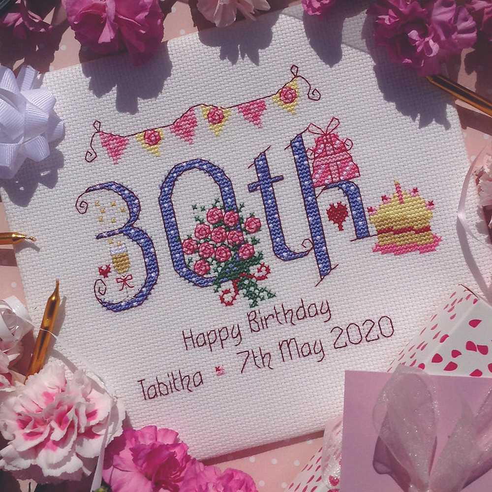 Nia Cross Stitch - 30th Birthday Cross Stitch Kit