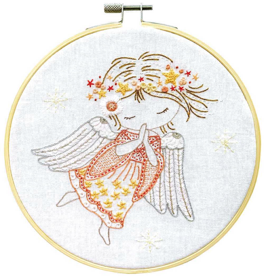 Salome Watches Over Us Angel Embroidery Kit ~ Un Chat Dans L'Aiguille
