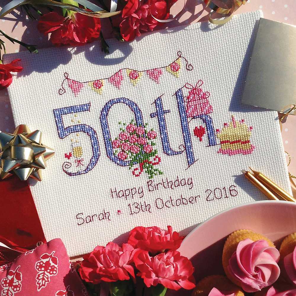 Nia Cross Stitch - 50th Birthday Cross Stitch Kit