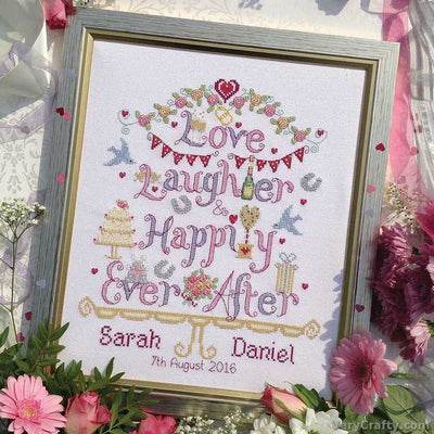 Nia Cross Stitch - Love, Laughter Wedding Sampler Cross Stitch Kit