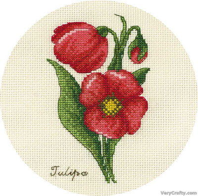 Small Bunch of Tulips Cross Stitch Kit ~ PANNA