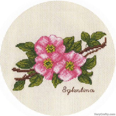 Small Bunch of Wild Roses Cross Stitch Kit ~ PANNA