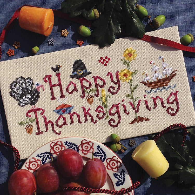 Nia Cross Stitch - Happy Thanksgiving Cross Stitch Kit