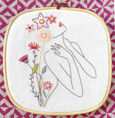 Sensual Minimalist Embroidery Kit ~ Un Chat Dans L'Aiguille
