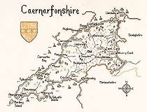 Caernarfonshire Map Cross Stitch Kit Heritage Crafts 14 count SALE