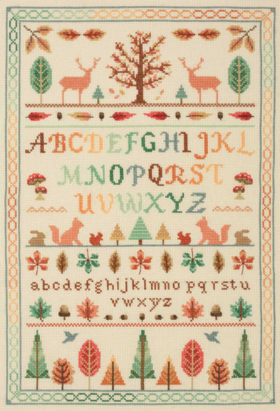 Alphabet Sampler Autumn Forest - Anchor Cross Stitch Kit