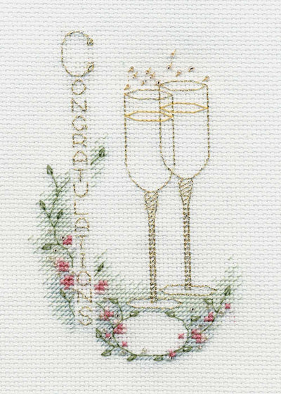 Greeting Card - Congratulations  Cross Stitch Kit by Derwentwater Designs