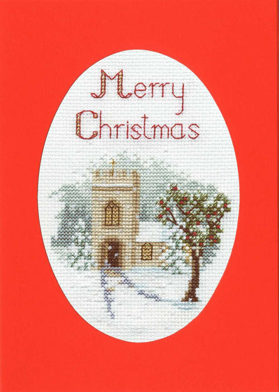 Christmas Card - The Church Cross Stitch Kit by Derwentwater