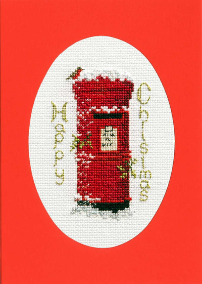 Christmas Card - Christmas Post Cross Stitch Kit by Derwentwater