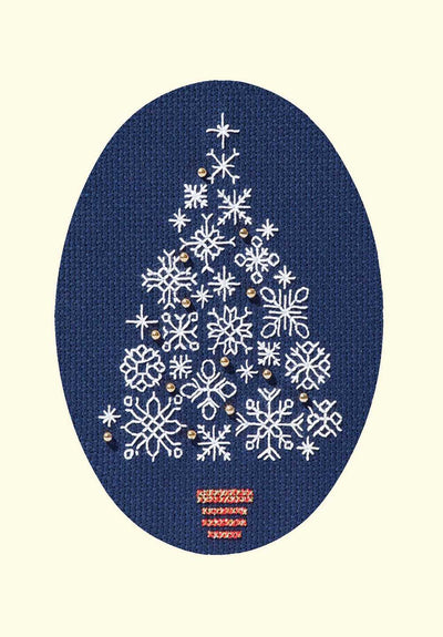 Christmas Card - Snowflake Tree Cross Stitch Kit by Derwentwater