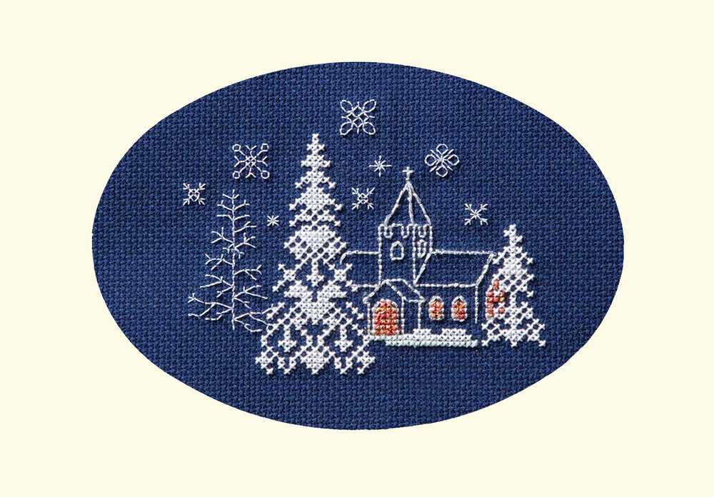 Christmas Card - Let it Snow Cross Stitch Kit by Derwentwater