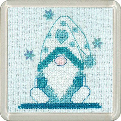 Frosted Gonk Cross Stitch COASTER Kit Heritage Crafts