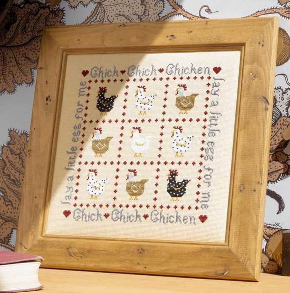 Chick Chick Chicken cross-stitch Cross Stitch Kit Historical Sampler Co