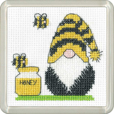 Bee Gonk COASTER Cross Stitch Kit - Heritage Crafts