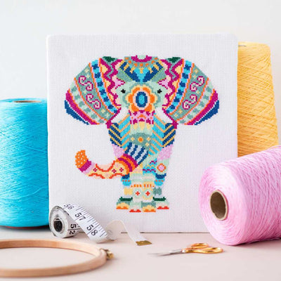 Mandala Elephant Cross Stitch Kit ~ Meloca Designs