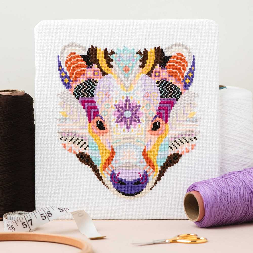 Mandala Badger Cross Stitch Kit ~ Meloca Designs