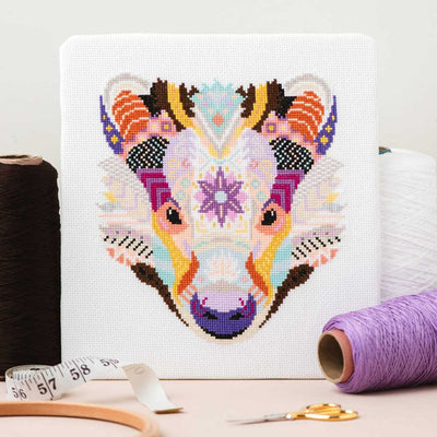 Mandala Badger Cross Stitch Kit ~ Meloca Designs
