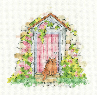 Roses and Whiskers Cross Stitch Kit Heritage Crafts