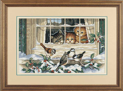 Three Bird Watchers Cross Stitch Kit - Dimensions