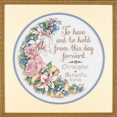 To Have & To Hold Wedding Sampler Cross Stitch Kit - Dimensions