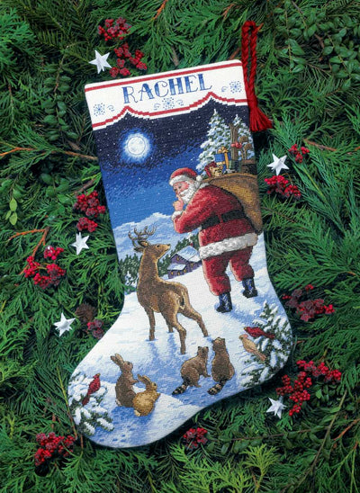 Santa's Arrival Stocking Cross Stitch Kit - Dimensions