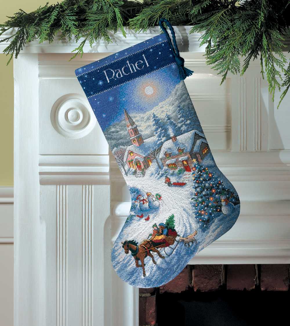 Dusk Sleigh Ride Cross Stitch Kit - Dimensions