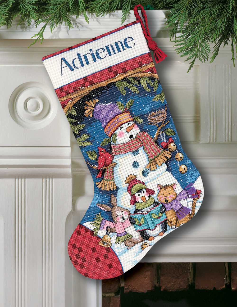 Stocking: Cute Carolers Cross Stitch Kit - Dimensions